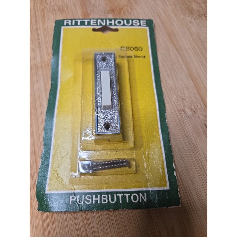 Rittenhouse C3060 Doorbell Push Button Surface Mount NOS Vintage New Sealed